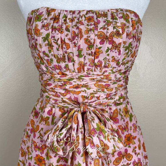 Extremely Rare Vintage Butterfly Dress ASO Charlie Monster In Law Strapless JLO - Picture 8 of 14